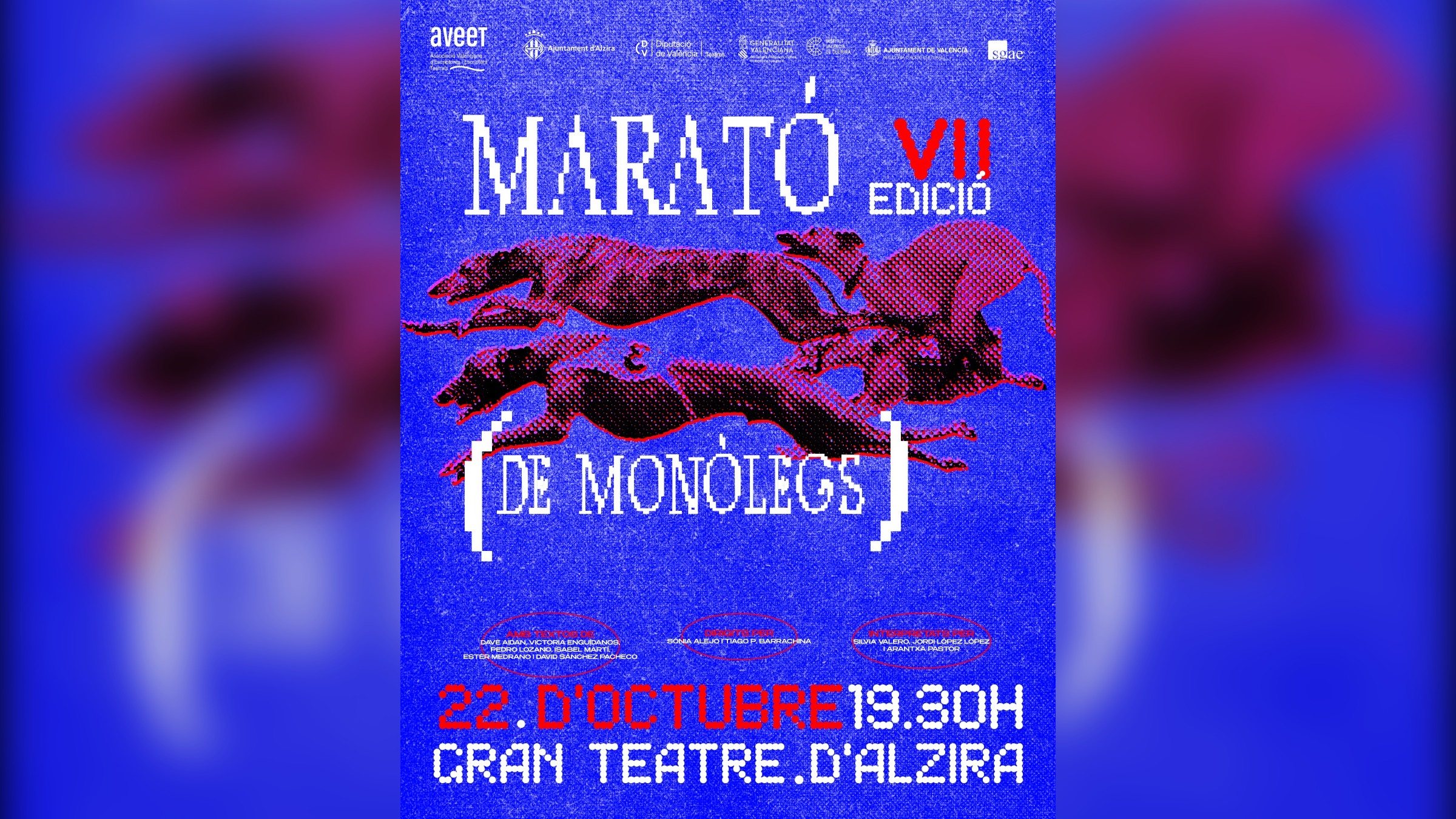 El Gran Teatre d’Alzira acull la VII Marató de Monòlegs de l’AVEET amb sis històries inèdites de l’escena valenciana