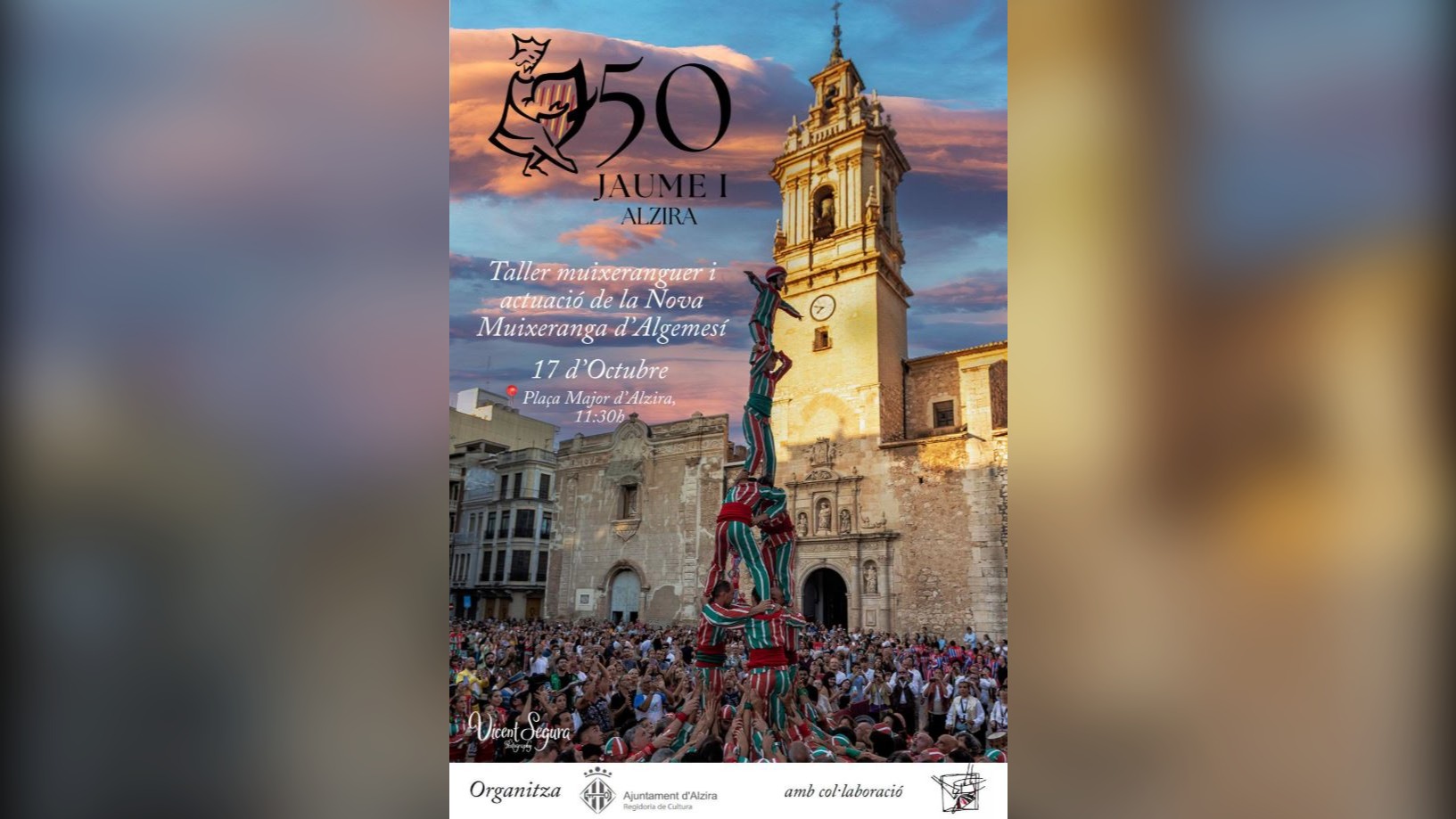 La Nova Muixeranga d’Algemesí ensenyarà demà a la Plaça Major a construir figures humanes en un taller obert a totes les edats
